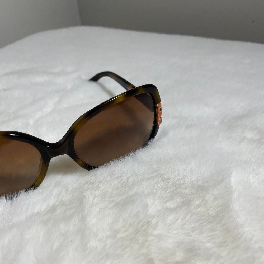 Tory Burch Color Block Tortoise Shell Bug Eye Lar… - image 3